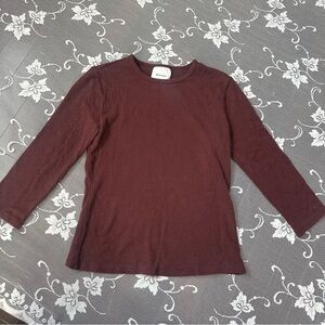 Reformation 3/4 Sleeve Crew Neck Tencel Organic Cotton Top Sz Small